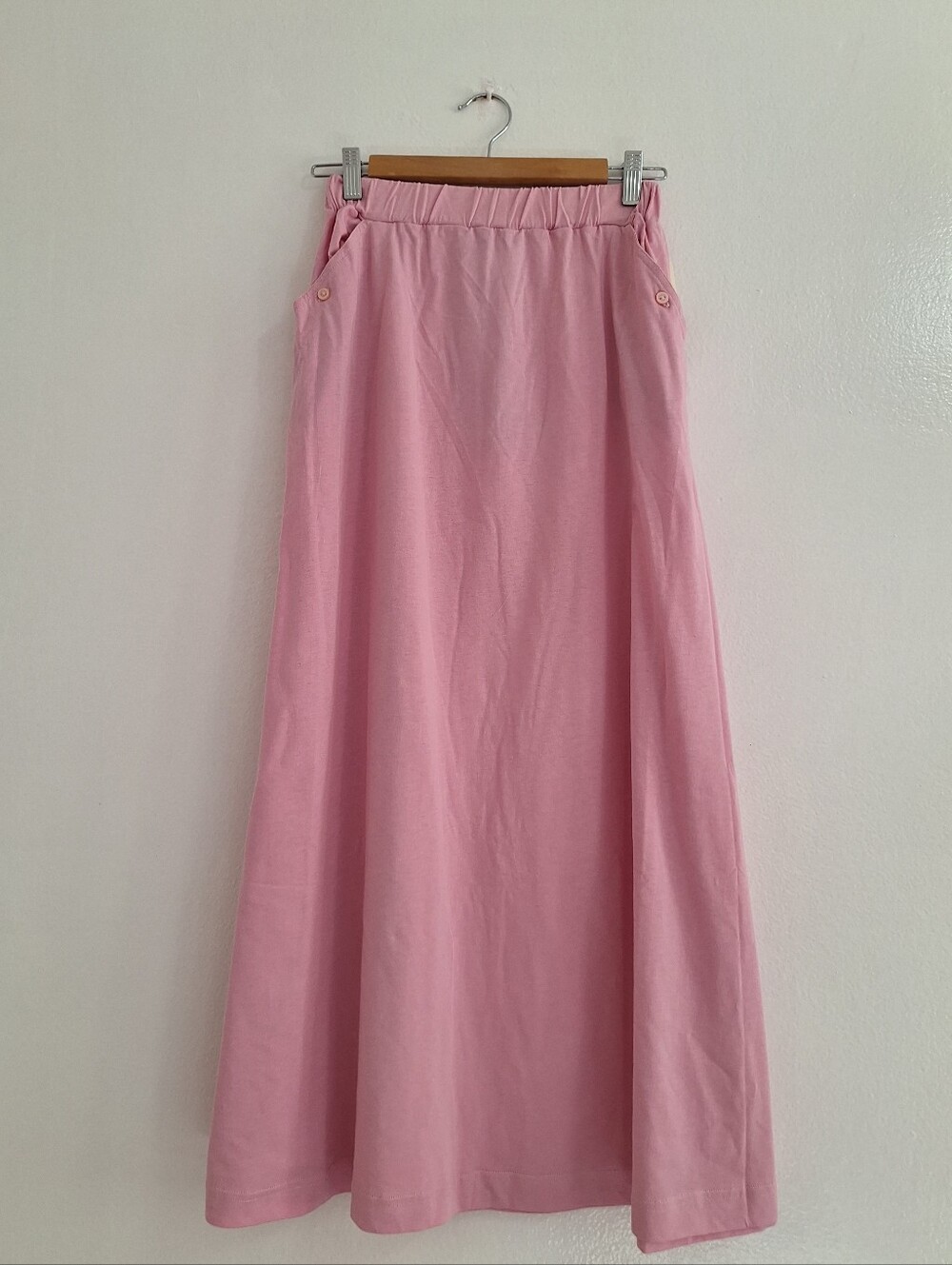 NWT Catcher Vintage Light Pink Women's Maxi Skirt with Elastic Waist